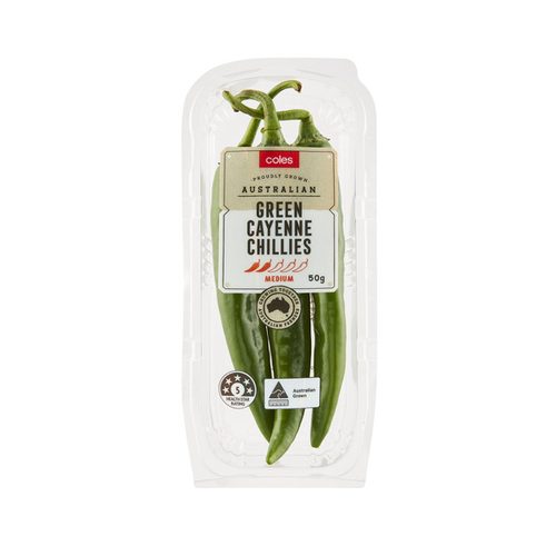 Coles Green Cayenne Chillies