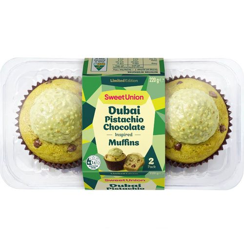 Sweet Union Dubai Pistachio Chocolate Inspired Muffins 220g 2 pack