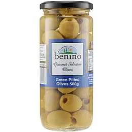 Benino Green Pitted Olives 500g