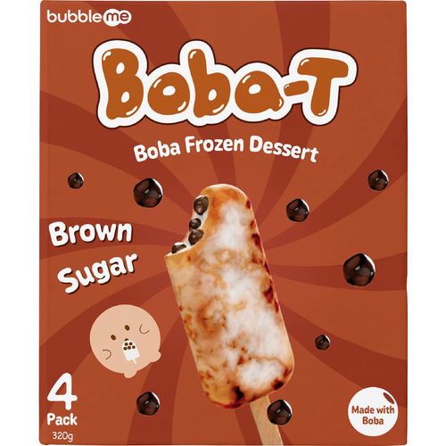 bubbleme Bubble Tea Frozen Dessert Brown Sugar Sticks 4 pack