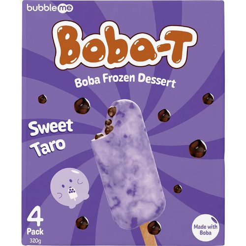 bubbleme Boba T Bubble Tea Frozen Dessert Sticks 4 pack