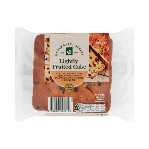 Woolworths Lightly Fruited Cake 700g