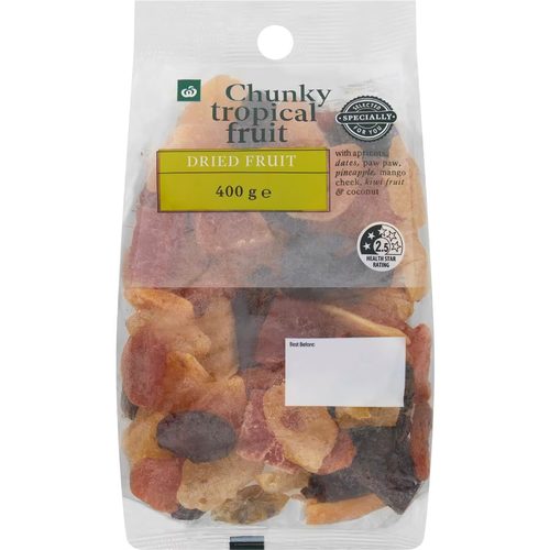 Woolworths Tropical Dried Fruit Snack Mix 400g