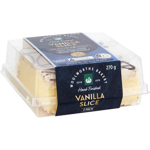 Woolworths Creamy Vanilla Slice 2 pack