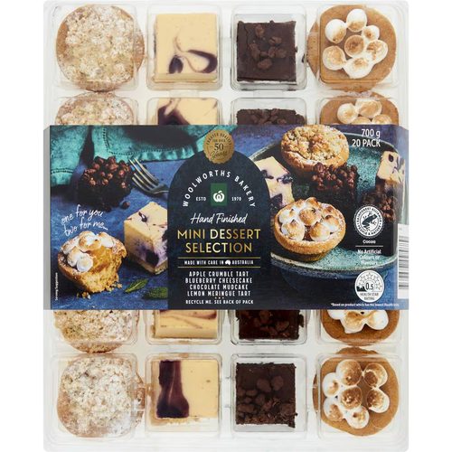 Woolworths Indulgent Mini Dessert Cake Selection 20 pack