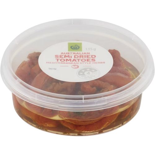 Woolworths Semi Dried Tomatoes In Mediterranean Herbs 135g