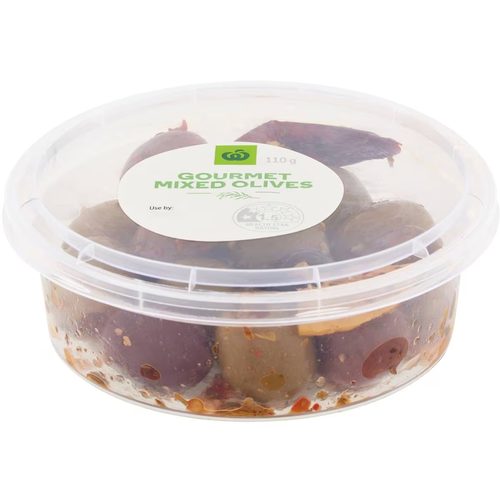 Woolworths Mixed Gourmet Olives 110g