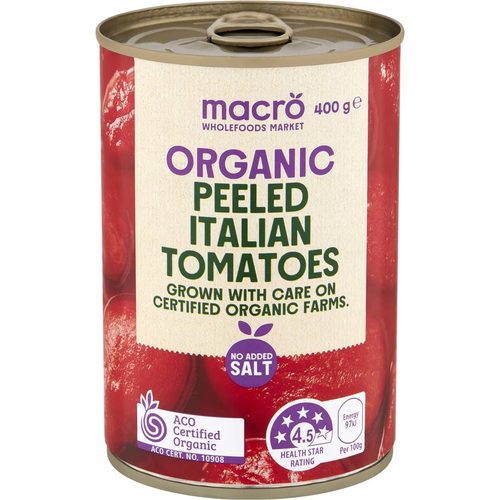 Macro Organic Peeled Italian Tomatoes 400g