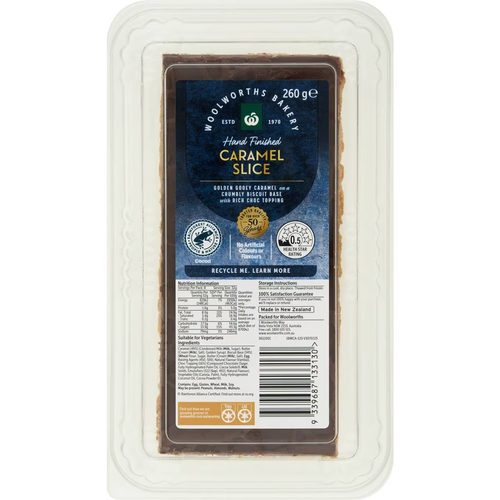 Woolworths Caramel Bar Slice 260g