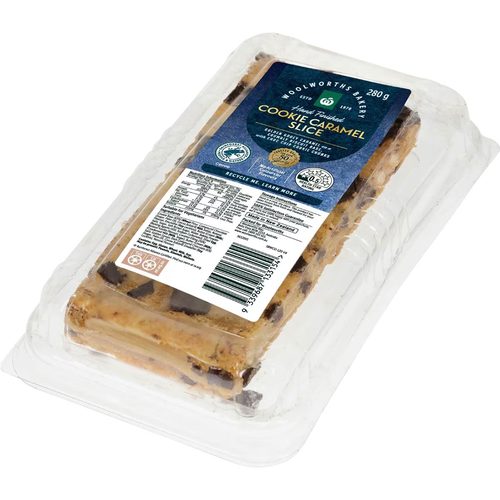 Woolworths Cookie Caramel Bar Slice 280g