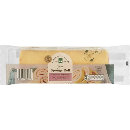 Woolworths Jam Sponge Roll 400g