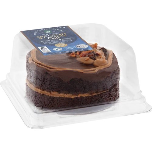 Woolworths Indulgent Chocolate & Caramel Cake 400g