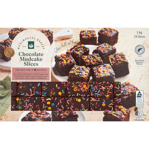 Woolworths Chocolate Mudcake Slices 24 pack