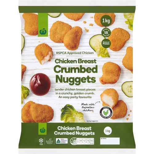 Woolworths Crumbed Chicken Breast Nuggets 1kg