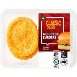 Woolworths Crumbed Chicken Burgers 440g