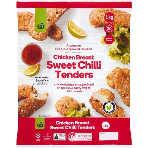 Woolworths Chicken Breast Sweet Chilli Tenders 1kg