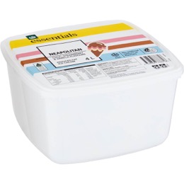 Woolworths Essentials Reduced Fat Ice Cream Neapolitan 4L