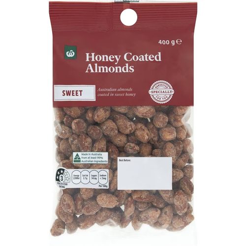 Woolworths Honey Coated Almonds 400g