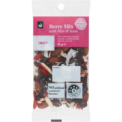 Woolworths Berry Mix With Nuts & Seeds Sweet 70g