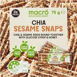 Macro Chia Sesame Snaps 3 pack