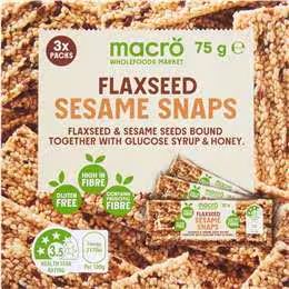 Macro Flaxseed Sesame Snaps 3 pack
