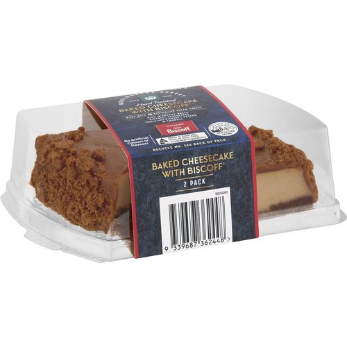 Woolworths Baked Cheesecake With Biscoff 2 pack