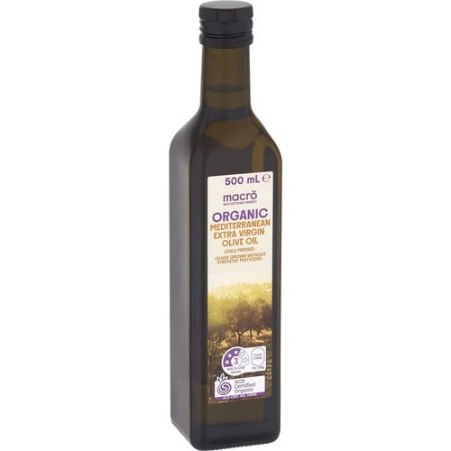 Macro Organic Extra Virgin Olive Oil Mediterranean 500mL