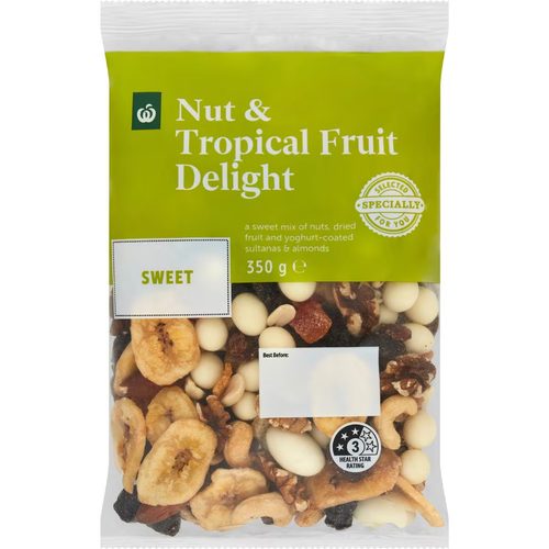 Woolworths Nut & Tropical Fruit Delight Sweet 350g