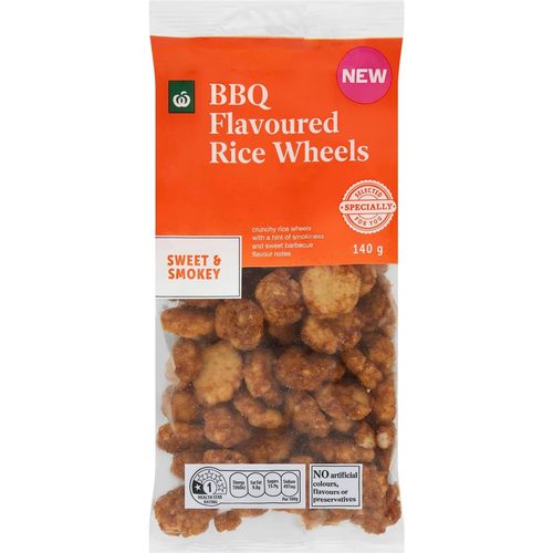 Woolworths BBQ Flavoured Rice Wheels 140g
