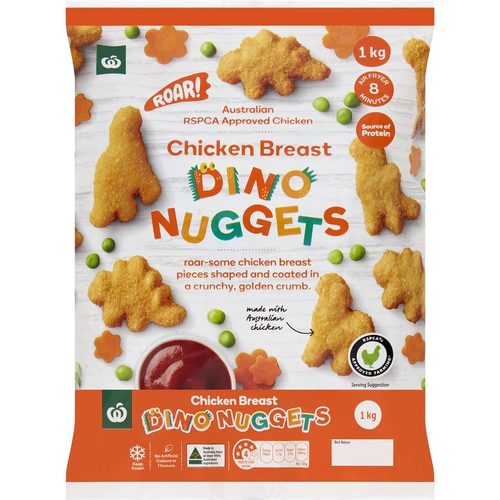 Woolworths Crumbed Dino Chicken Nuggets 1kg