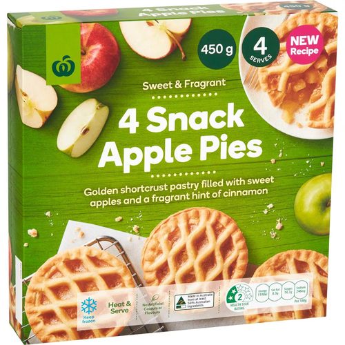 Woolworths Snack Apple Pies 4 pack