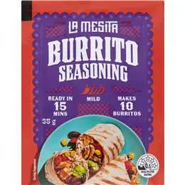 La Mesita Seasoning Burrito Mild 35g