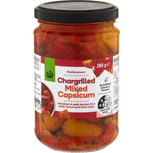 Woolworths Chargrilled Capsicum 280g