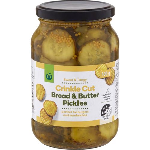Woolworths Bread & Butter Pickles 500g