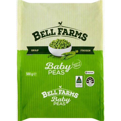 Bell Farms Frozen Baby Peas 500g
