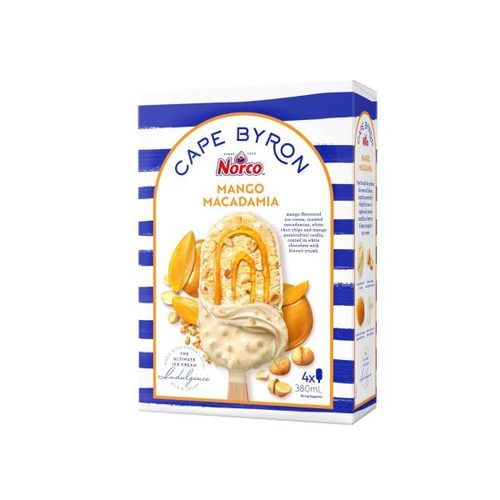 Norco Cape Byron Mango Macadamia Ice Cream Sticks 4 Pack