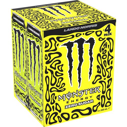 Monster Energy Drink Lando Norris Cans 500mL x 4 pack