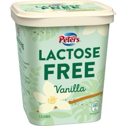 Peters Lactose Free Vanilla Tub 1.2L