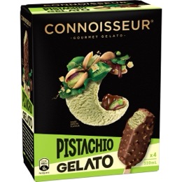 Connoisseur Pistachio Gelato Dessert Sticks 320mL 4 pack