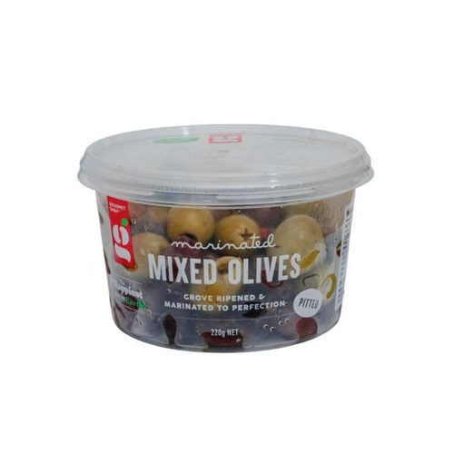 GS Large Marinated Pitted Mixed Olives
