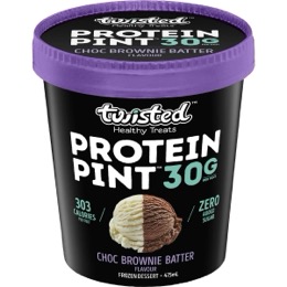 Twisted Healthy Treats Choc Brownie Batter Protein Pint Frozen Dessert 475mL