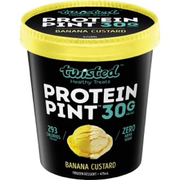 Twisted Healthy Treats Protein Pint Banana Custard Frozen Dessert 475mL