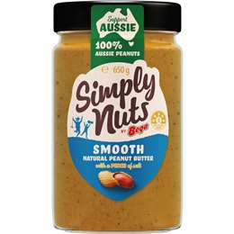 Bega Simply Nuts Smooth Natural Peanut Butter 650g