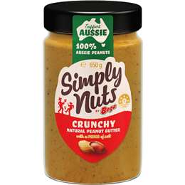 Bega Simply Nuts Crunchy Natural Peanut Butter 650g
