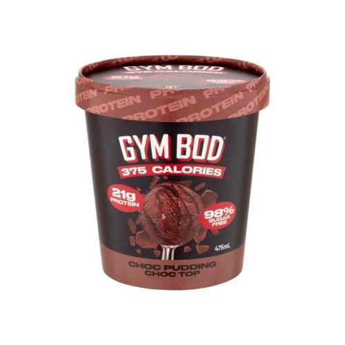 Gym Bod Choc Pudding Choc Top Protein Ice Cream