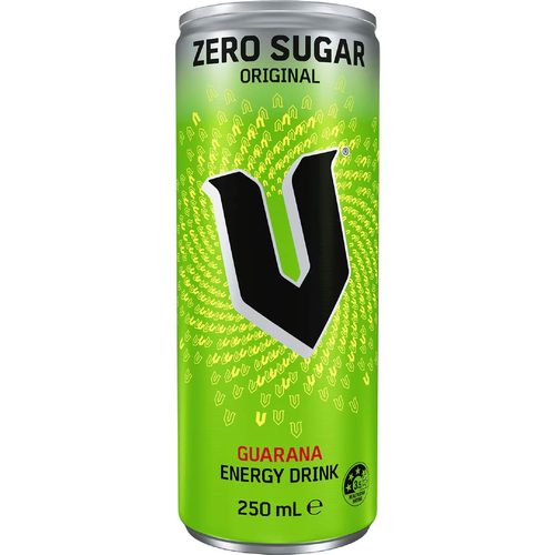 V Energy Zero Sugar Drink Sugar Free With Guarana 250mL