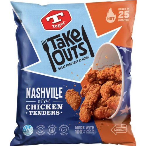 Tegel Take Outs Nashville Style Chicken Tenders 500g