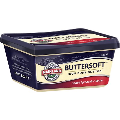 Mainland Buttersoft Pure  Butter Tub Salted 375g