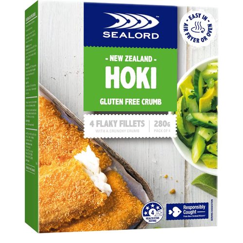 Sealord Gluten Free Hoki Fillets Crumbed 280g