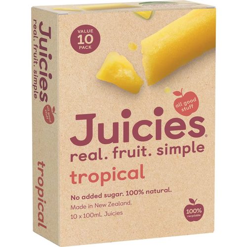 Juicies Tropical Frozen Dessert Sticks 10 pack